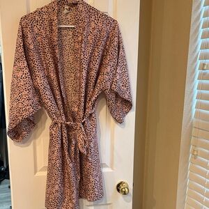 Cotton On Body Pink Leopard Print Robe M/L